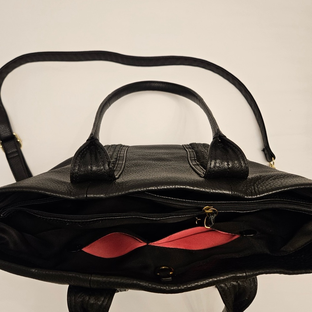 The Sak Black Leather Tote with Tassel - Picture 2 of 3